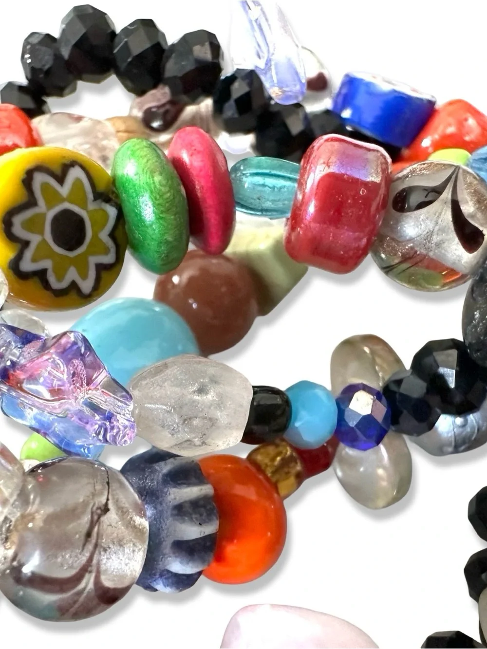 1 LB VTG Beads for Jewelry Making & Crafts, Window Hanging, Sun Catcher, CZECH
